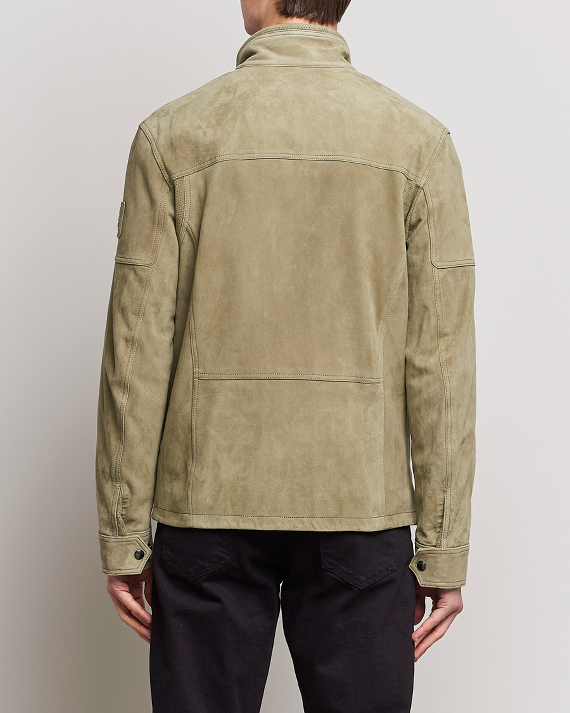 Herr | Jackor | Belstaff | Dene Suede Field Jacket Aloe