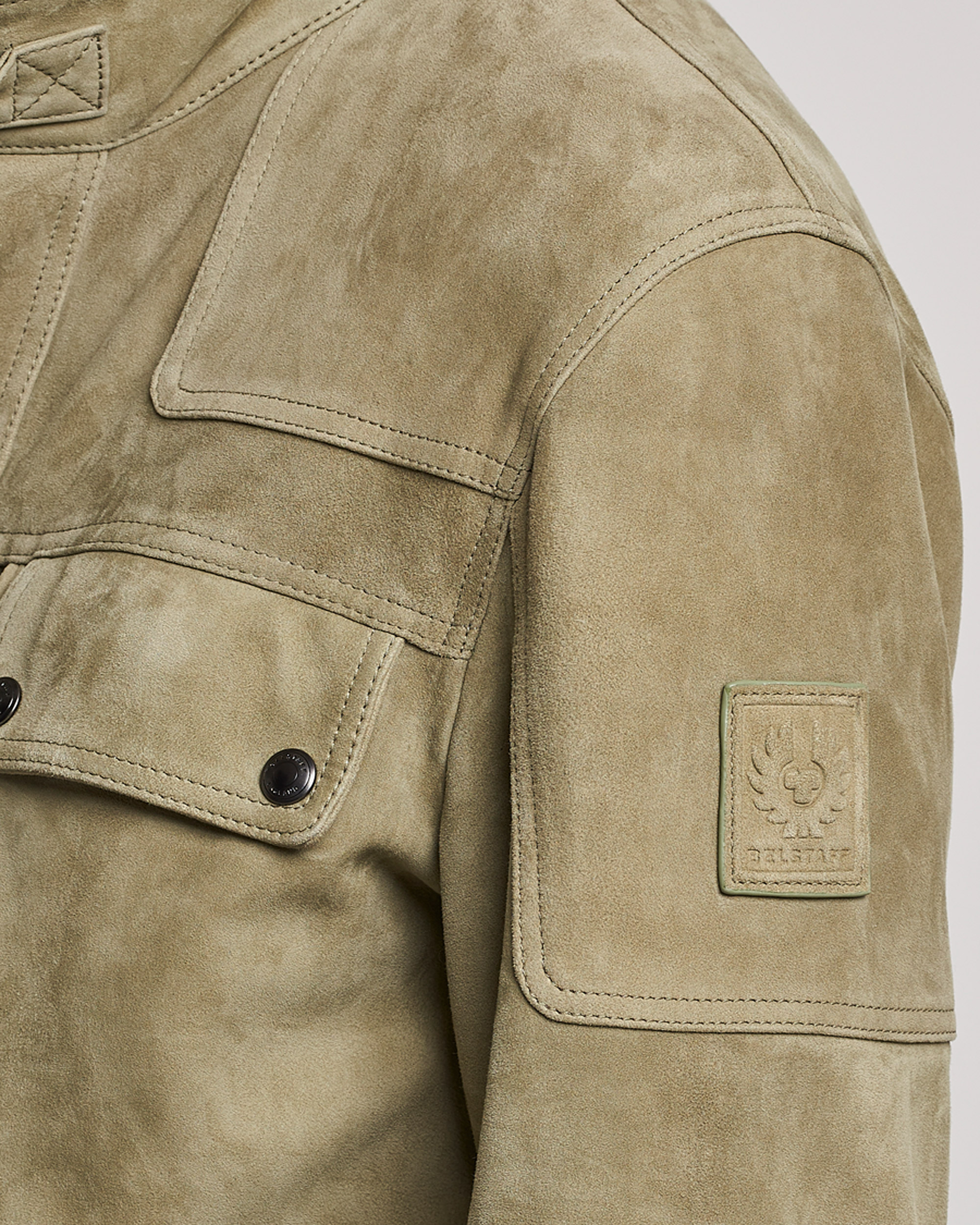 Herr | Jackor | Belstaff | Dene Suede Field Jacket Aloe