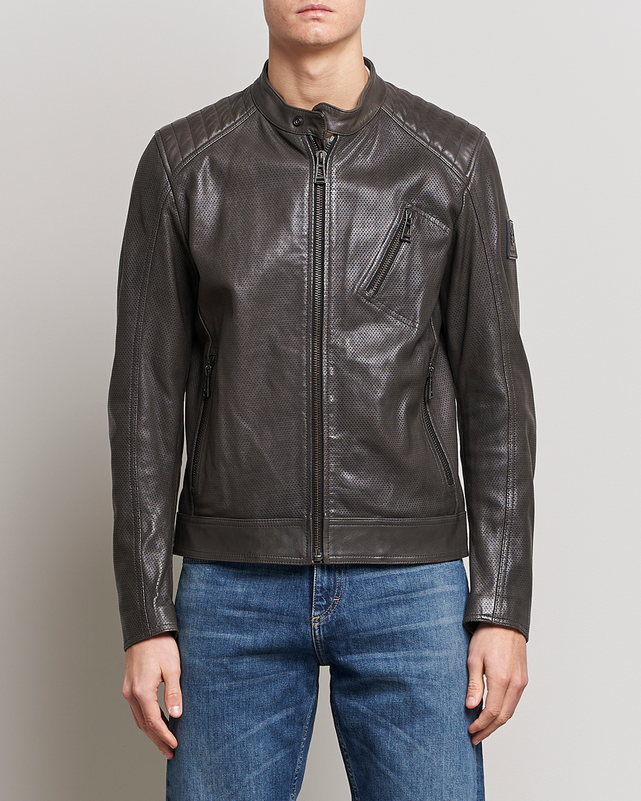 Herr | Skinnjackor | Belstaff | V Racer Air Leather Jacket Dark Grey