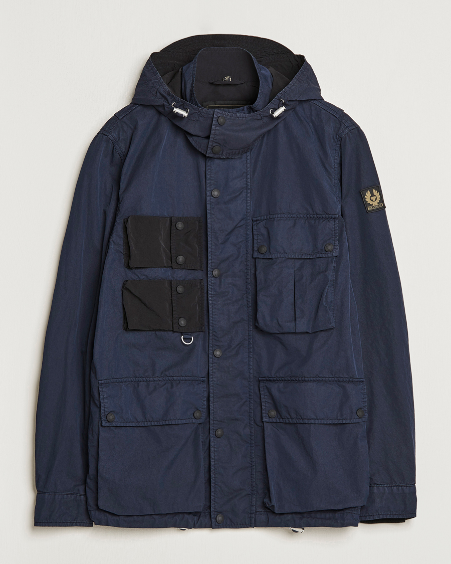 Herr | Jackor | Belstaff | Deploy Cotton/Nylon Field Jacket Dark Ink/Black