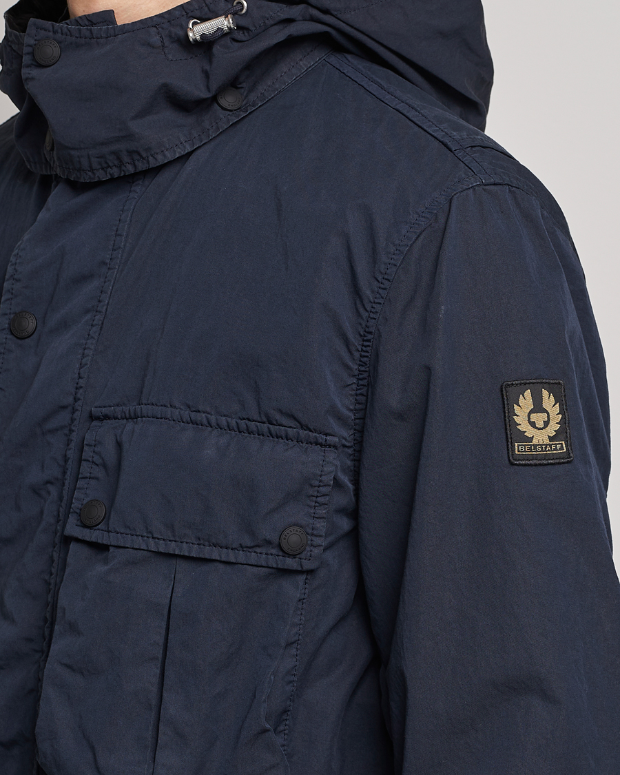 Herr | Jackor | Belstaff | Deploy Cotton/Nylon Field Jacket Dark Ink/Black