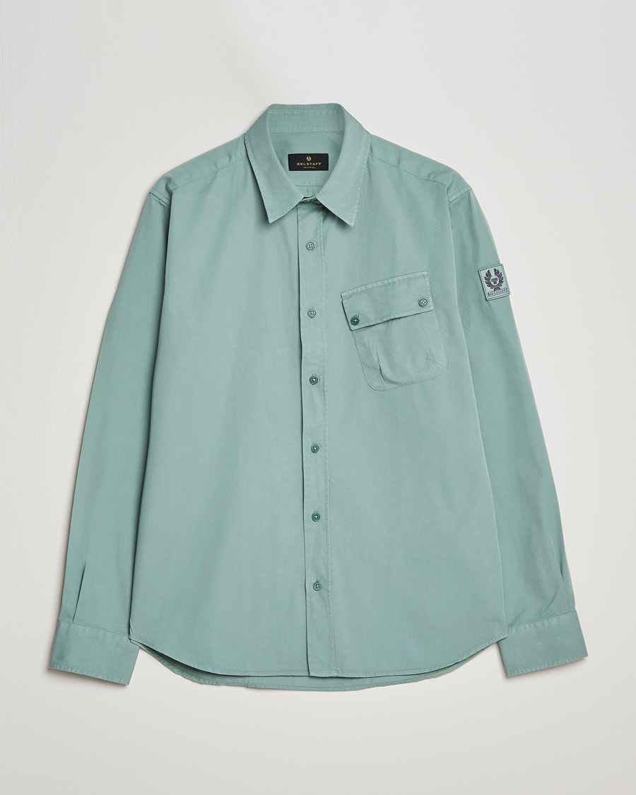 Herr | Skjortor | Belstaff | Pitch Cotton Pocket Shirt Steel Green