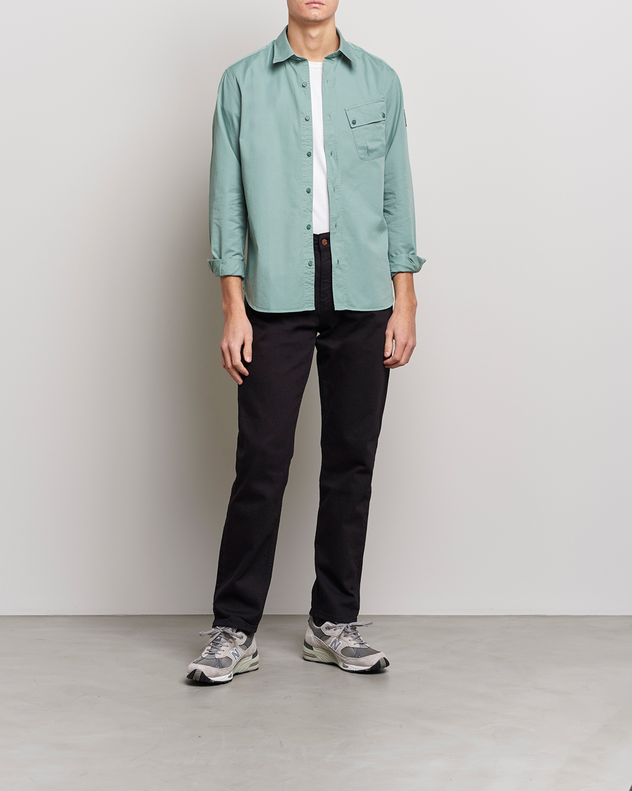 Herr | Skjortor | Belstaff | Pitch Cotton Pocket Shirt Steel Green