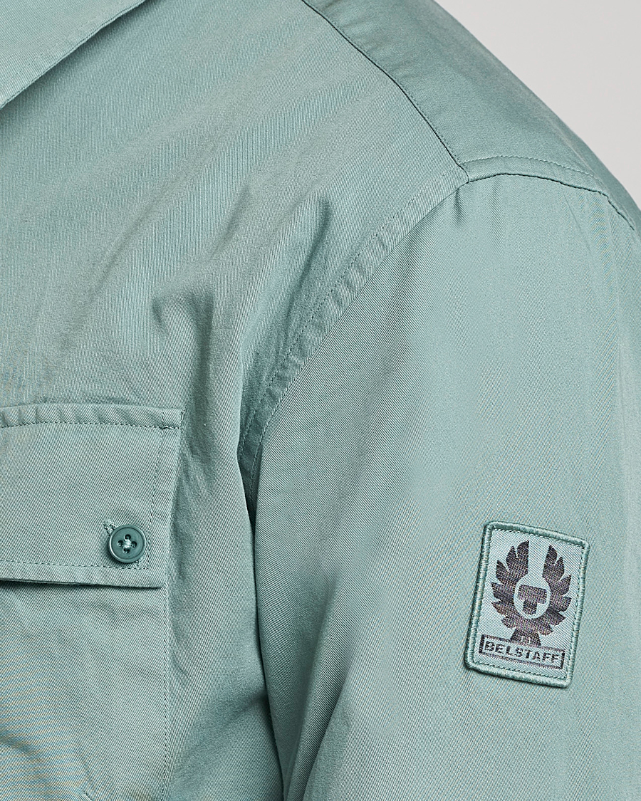 Herr | Skjortor | Belstaff | Pitch Cotton Pocket Shirt Steel Green