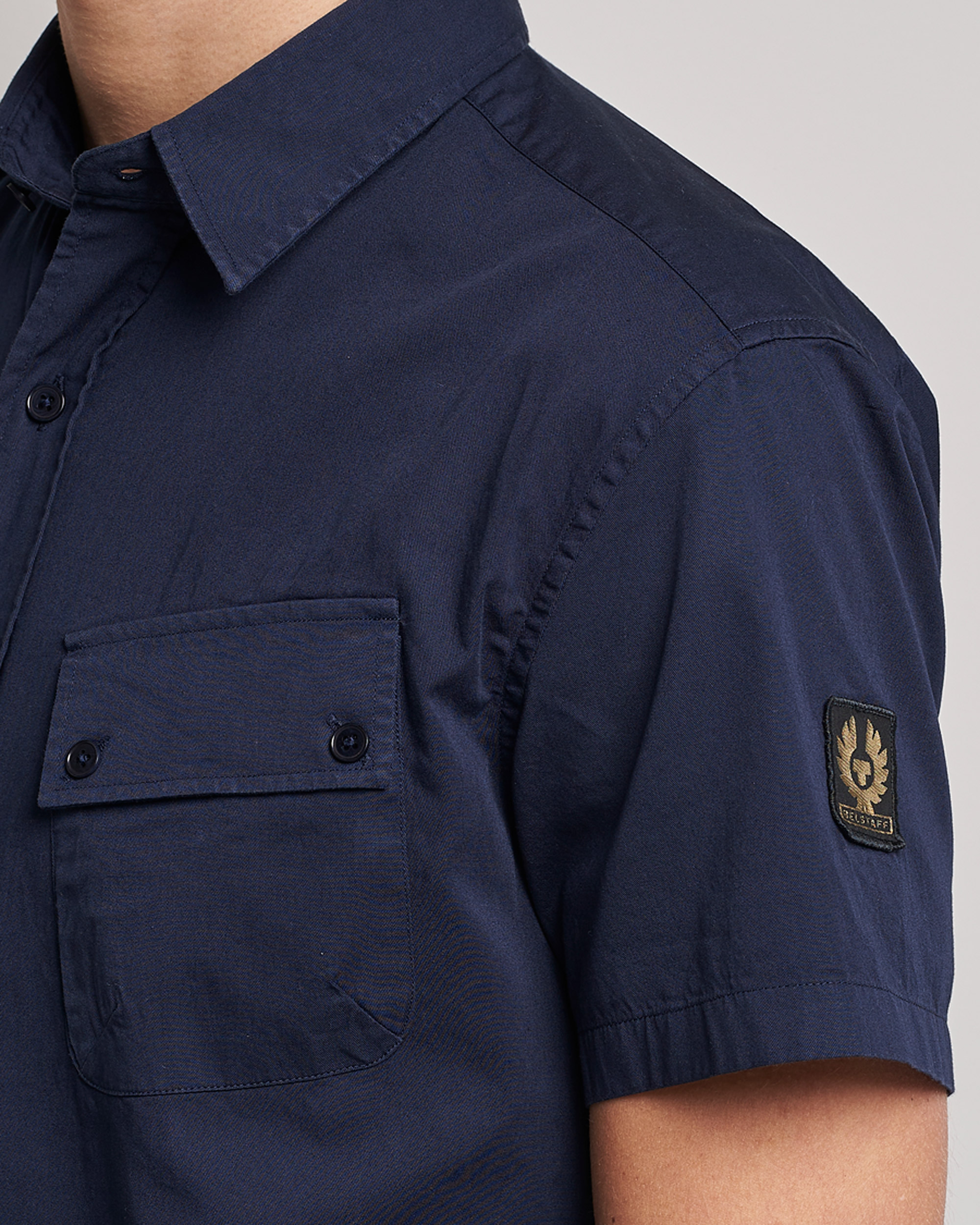 Herr | Skjortor | Belstaff | Short Sleeve Pitch Shirt Neep Navy