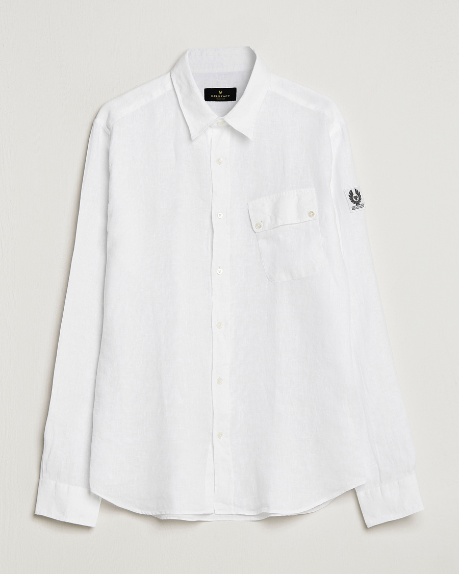 Herr | Skjortor | Belstaff | Pitch Linen Pocket Shirt White