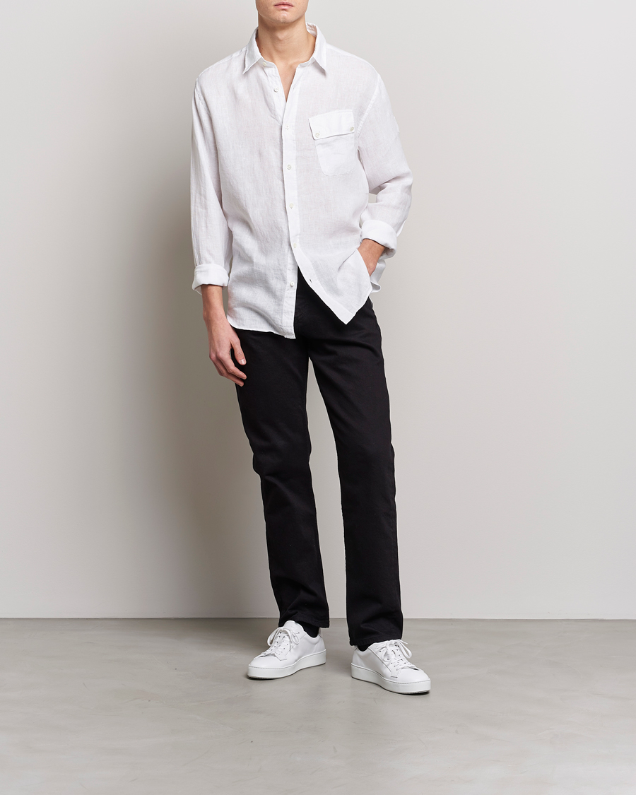 Herr | Skjortor | Belstaff | Pitch Linen Pocket Shirt White