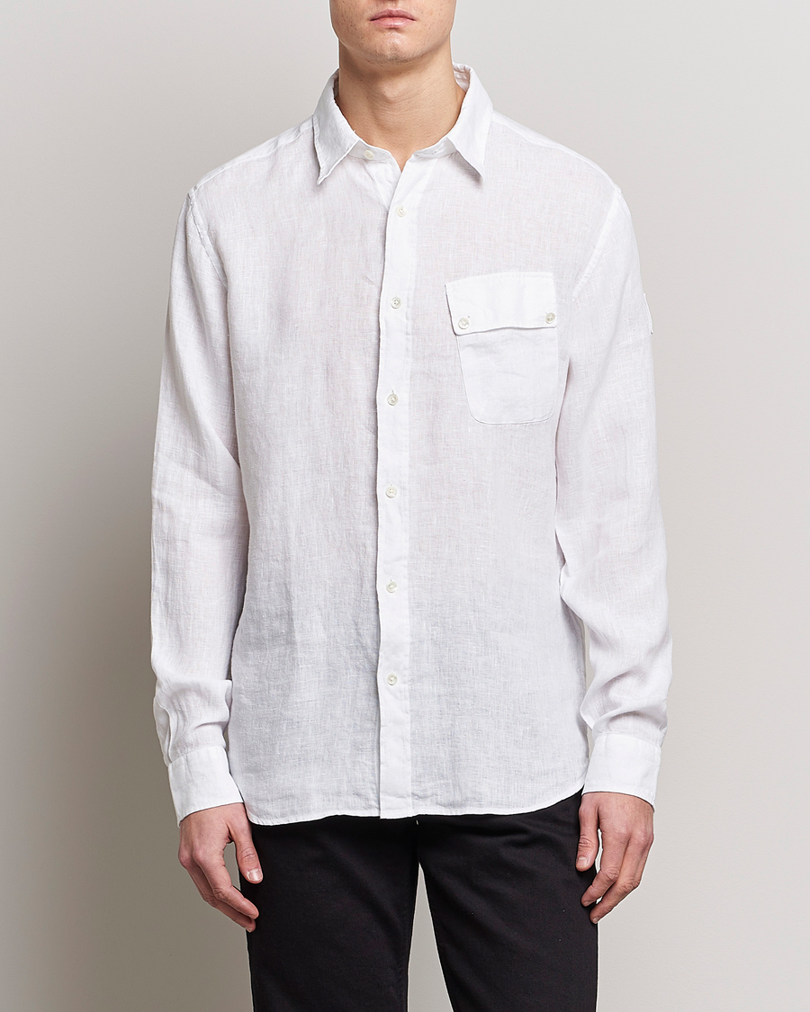 Herr |  | Belstaff | Pitch Linen Pocket Shirt White