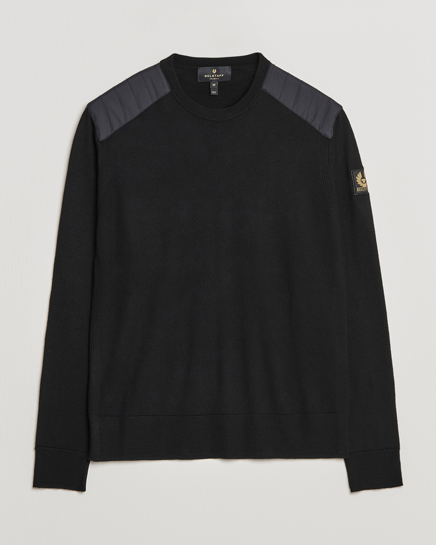Herr | Tröjor | Belstaff | Kerrigan Crew Neck Merino Sweatshirt Black