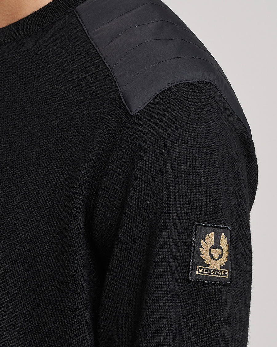 Herr | Tröjor | Belstaff | Kerrigan Crew Neck Merino Sweatshirt Black