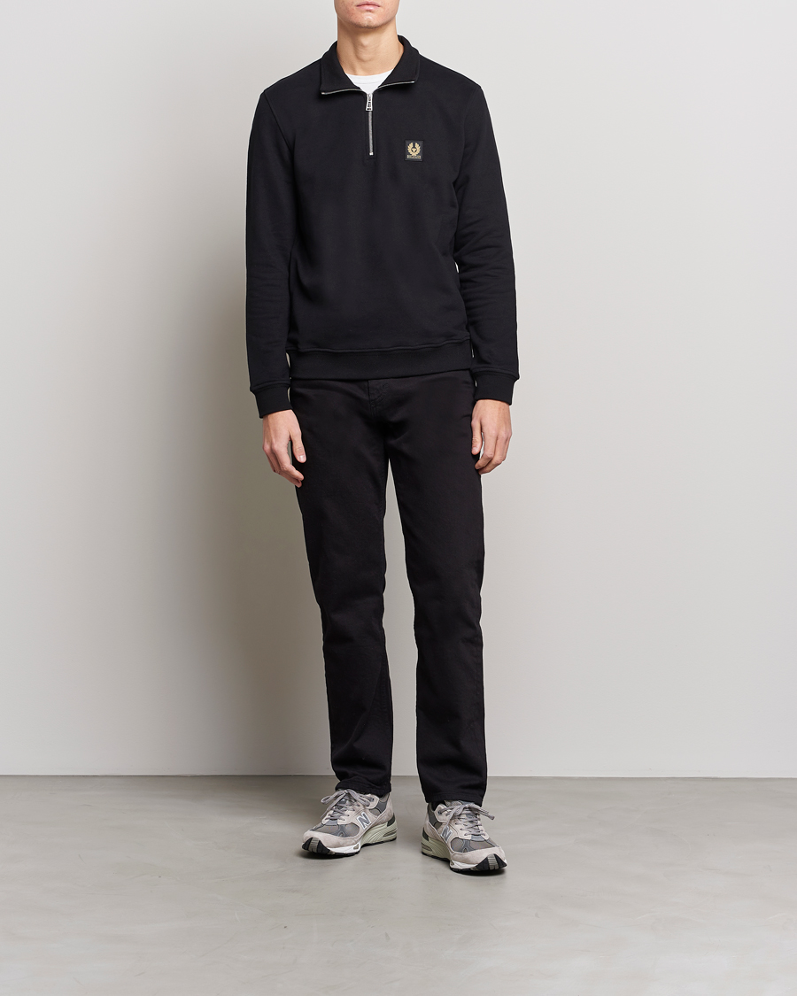 Herr | Tröjor | Belstaff | Signature Half Zip Sweatshirt Black