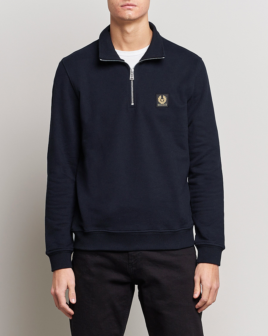 Herr | Tröjor | Belstaff | Signature Half Zip Sweatshirt Dark Ink