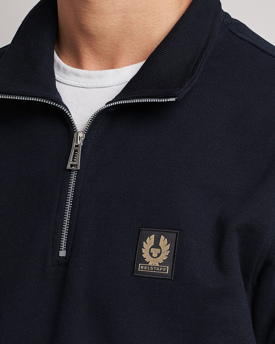 Herr | Tröjor | Belstaff | Signature Half Zip Sweatshirt Dark Ink