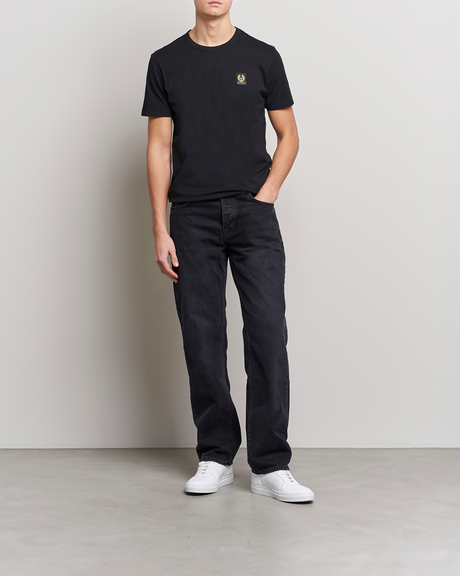 Herr | T-Shirts | Belstaff | Cotton Logo T-Shirt BLACK