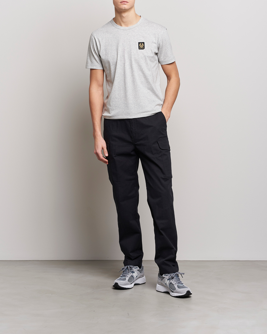 Herr | T-Shirts | Belstaff | Cotton Logo T-Shirt Old Silver Heather