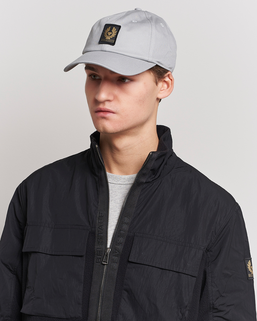 Herr | Belstaff Phoenix Logo Cap Pearl Grey | Belstaff | Phoenix Logo Cap Pearl Grey
