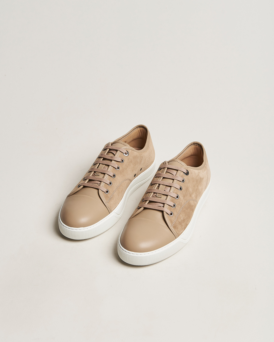 Herr | Lanvin Nappa Cap Toe Sneaker Taupe | Lanvin | Nappa Cap Toe Sneaker Taupe
