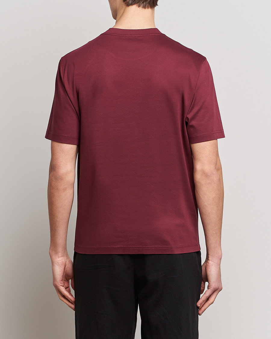 Herr | T-Shirts | Lanvin | Embroidered Tonal Logo T-Shirt Burgundy