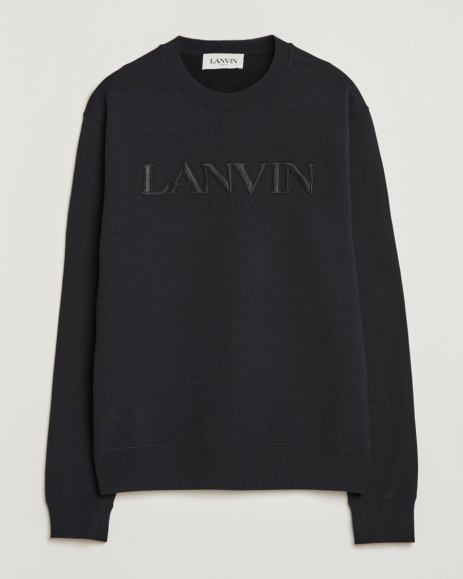 Herr | Tröjor | Lanvin | Logo Embroidered Sweatshirt Black