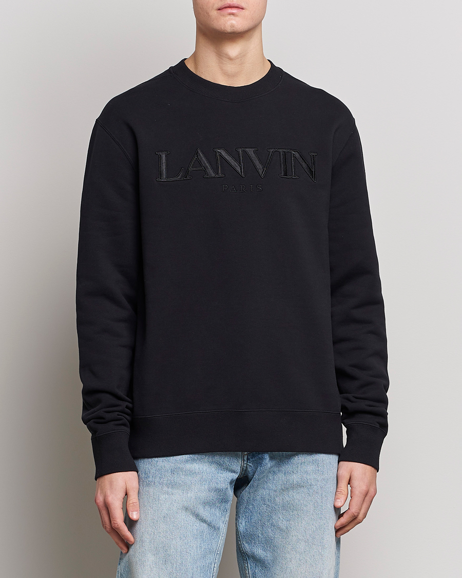 Herr | Luxury Brands | Lanvin | Logo Embroidered Sweatshirt Black