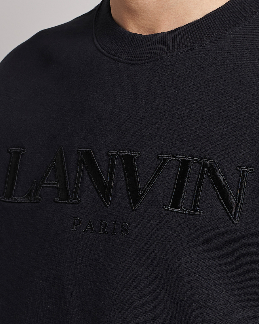 Herr | Tröjor | Lanvin | Logo Embroidered Sweatshirt Black