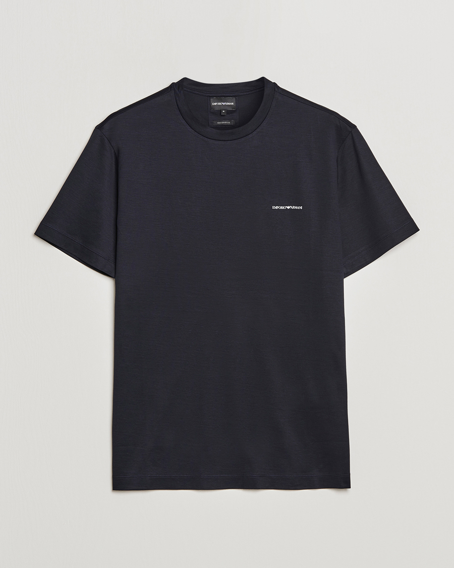 Herr | T-Shirts | Emporio Armani | Tencel T-Shirt Navy