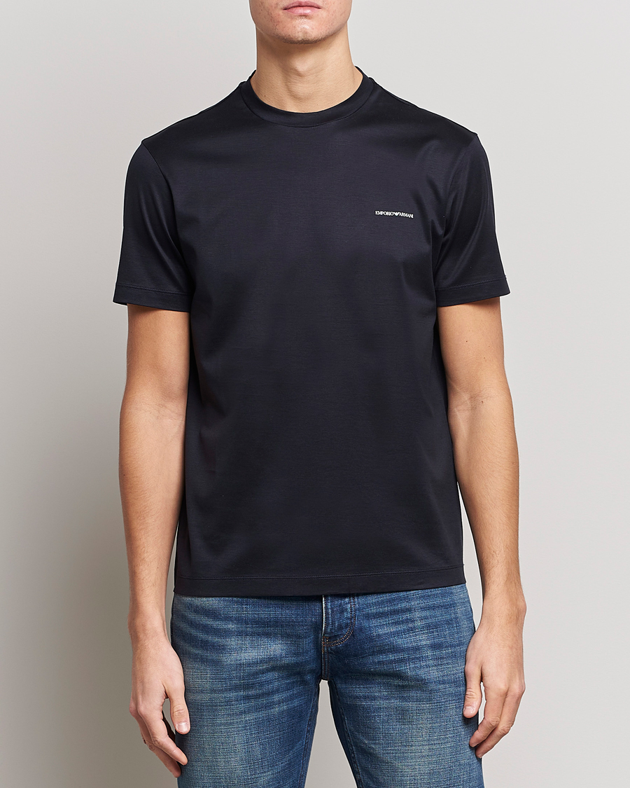 Herr | Emporio Armani | Emporio Armani | Tencel T-Shirt Navy