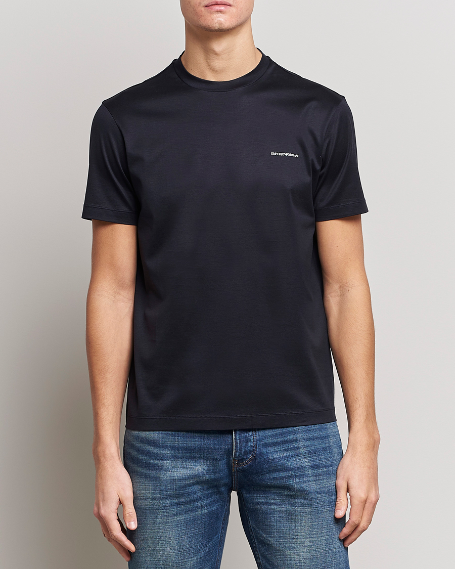 Herr | | Emporio Armani | Tencel T-Shirt Navy