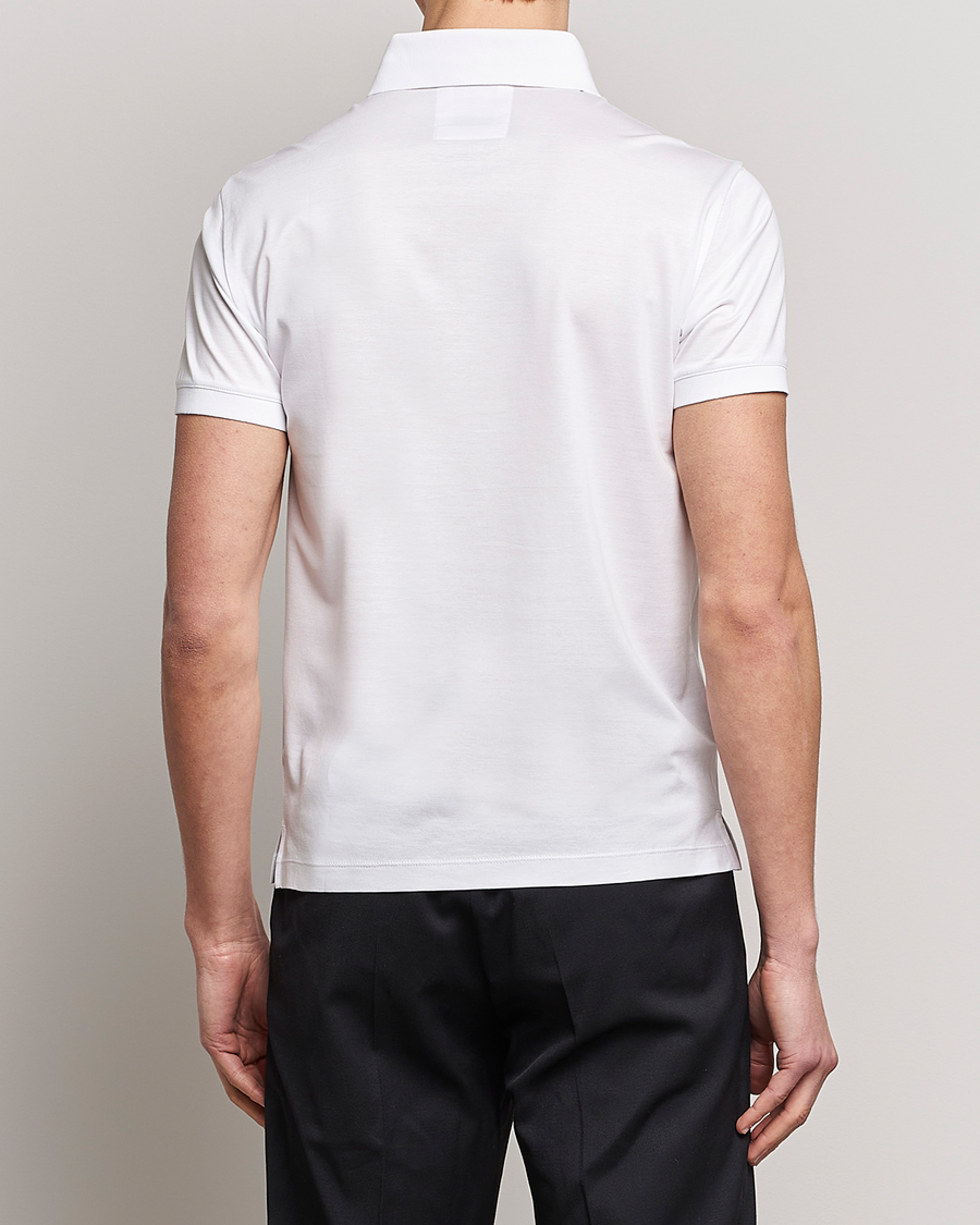 Herr | Pikéer | Emporio Armani | Cotton Tencel Polo White