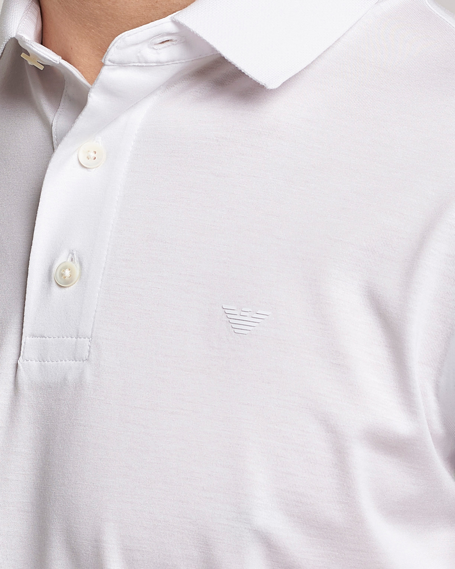 Herr | Pikéer | Emporio Armani | Cotton Tencel Polo White
