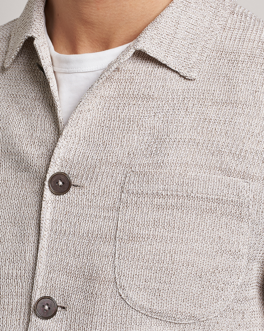 Herr | Kavajer | Emporio Armani | Cotton Knitted Jacket Sand