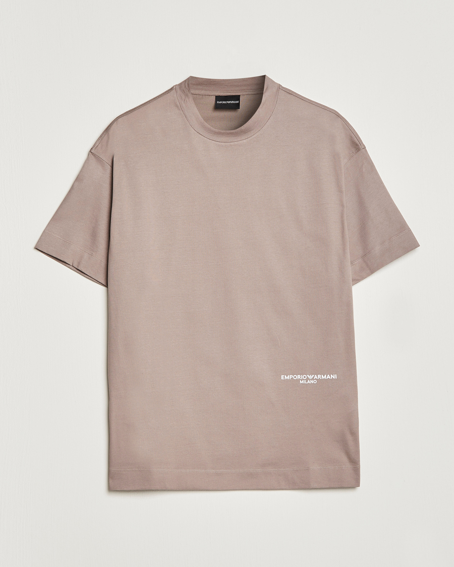 Herr | T-Shirts | Emporio Armani | Cotton T-Shirt Beige