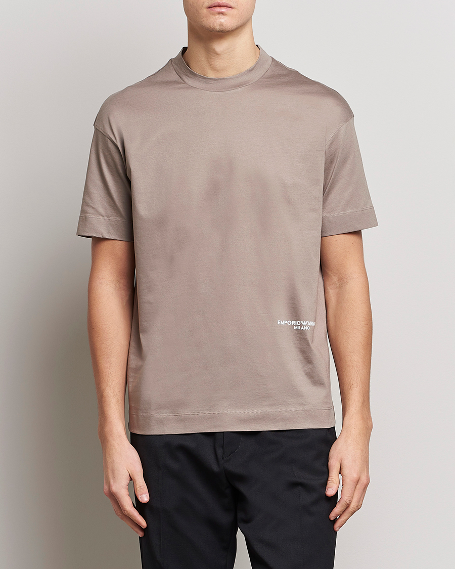 Herr | Emporio Armani | Emporio Armani | Cotton T-Shirt Beige