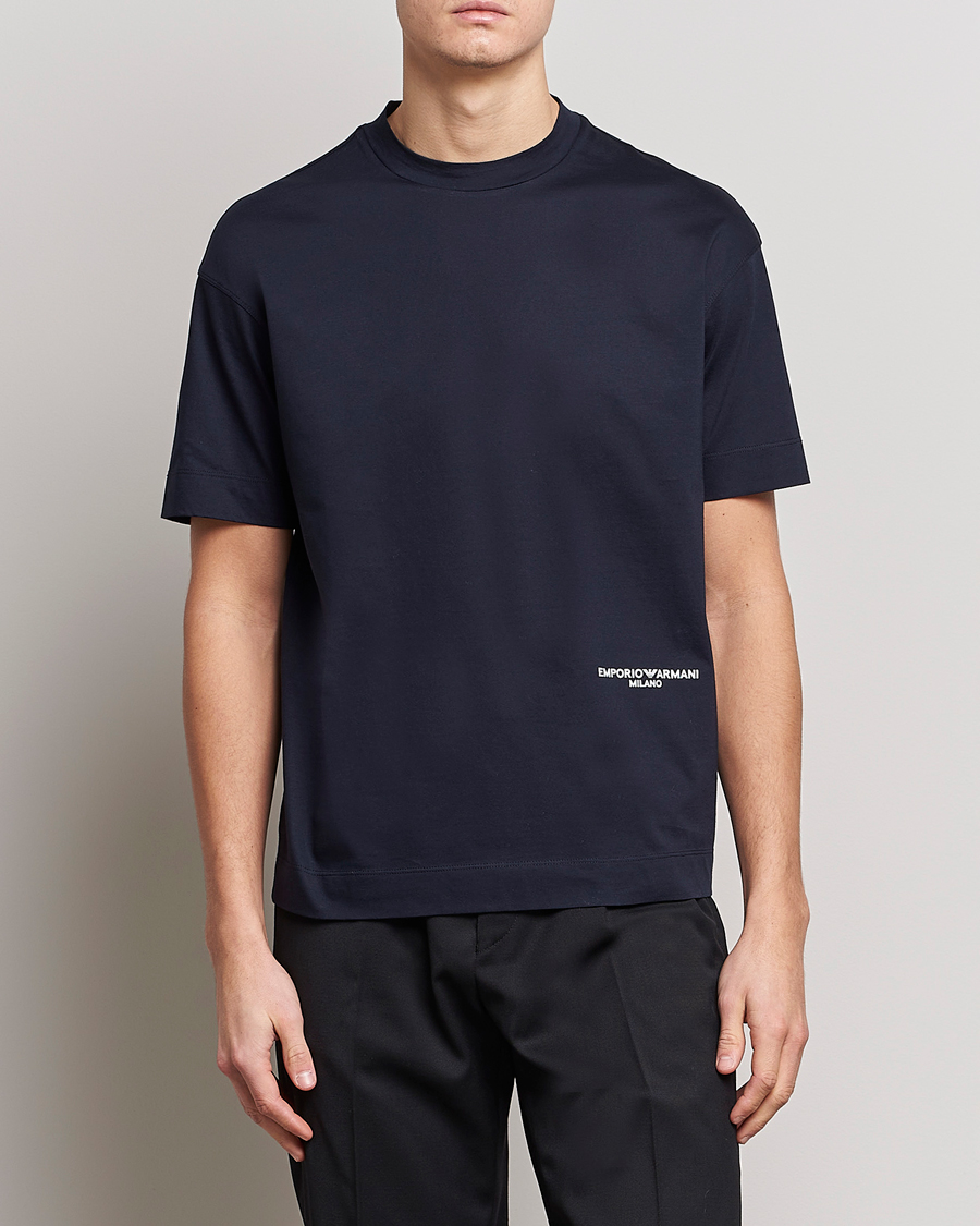 Herr |  | Emporio Armani | Cotton T-Shirt Navy