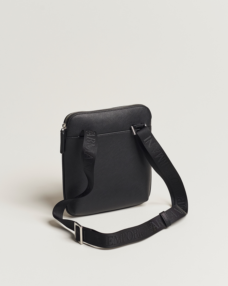 Herr | Emporio Armani Leather Messeager Bag Black | Emporio Armani | Leather Messeager Bag Black