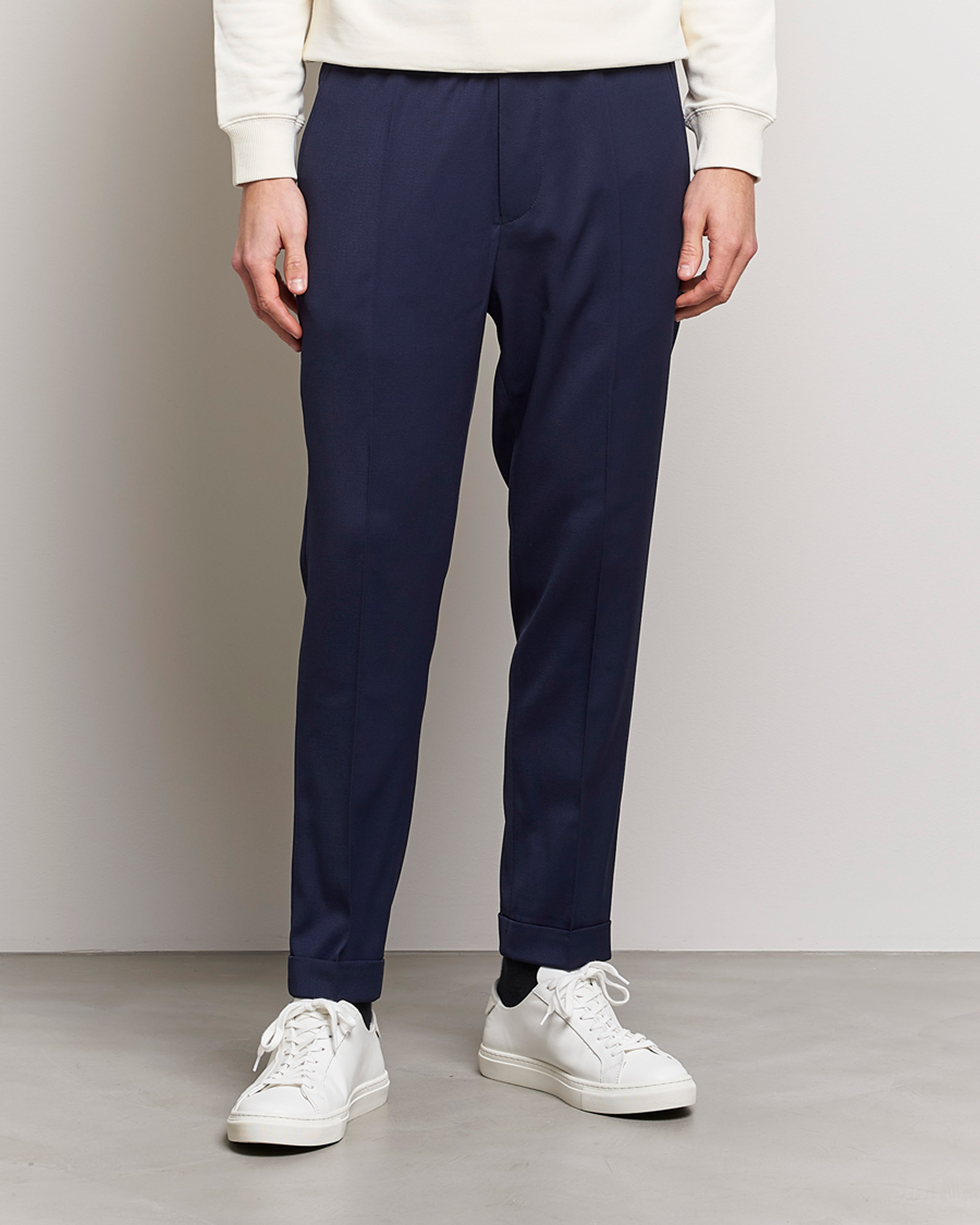 Herr | Byxor | Filippa K | Terry Cropped Trousers French Navy