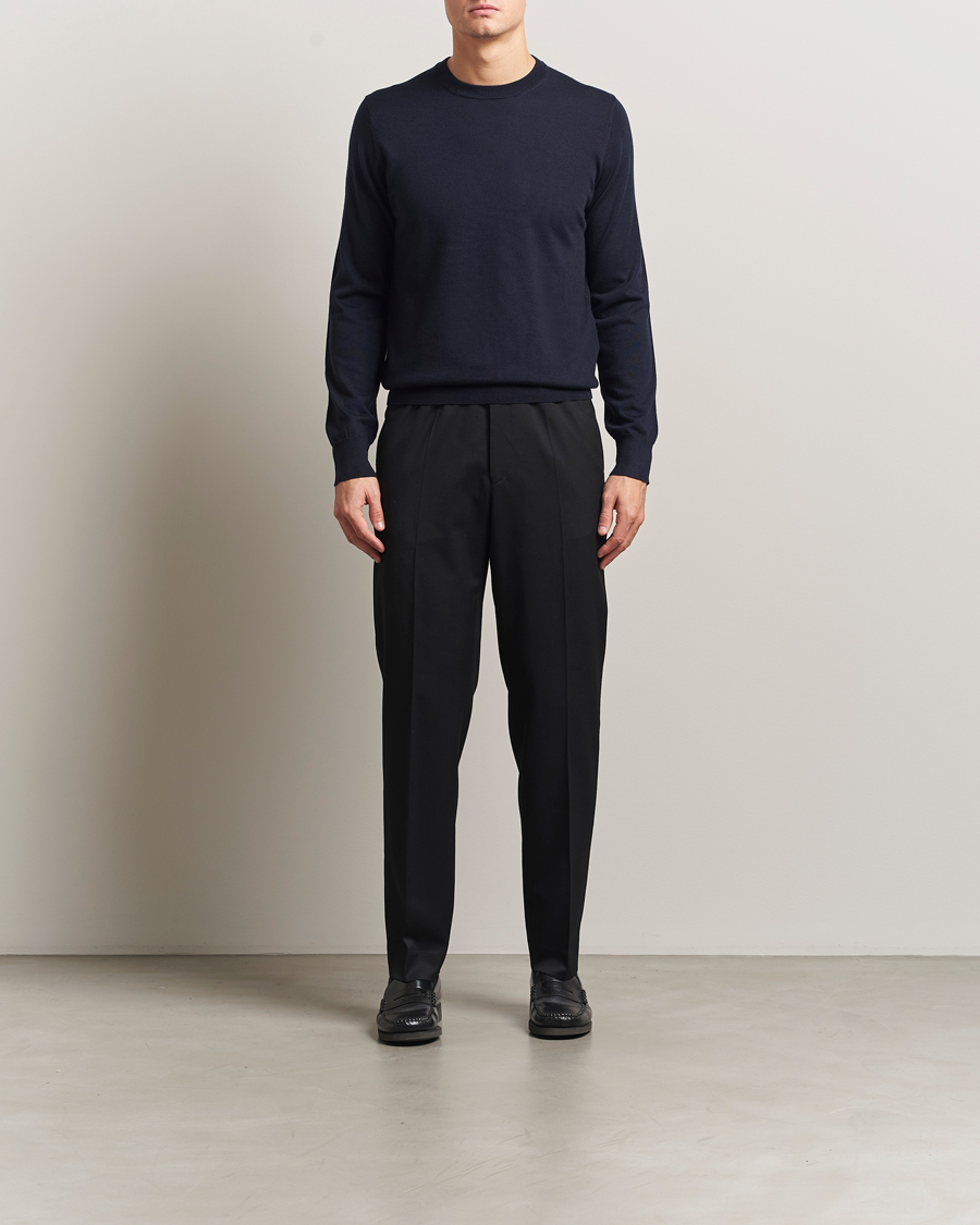 Herr | Byxor | Filippa K | Theo Relaxed Wool Trousers Black