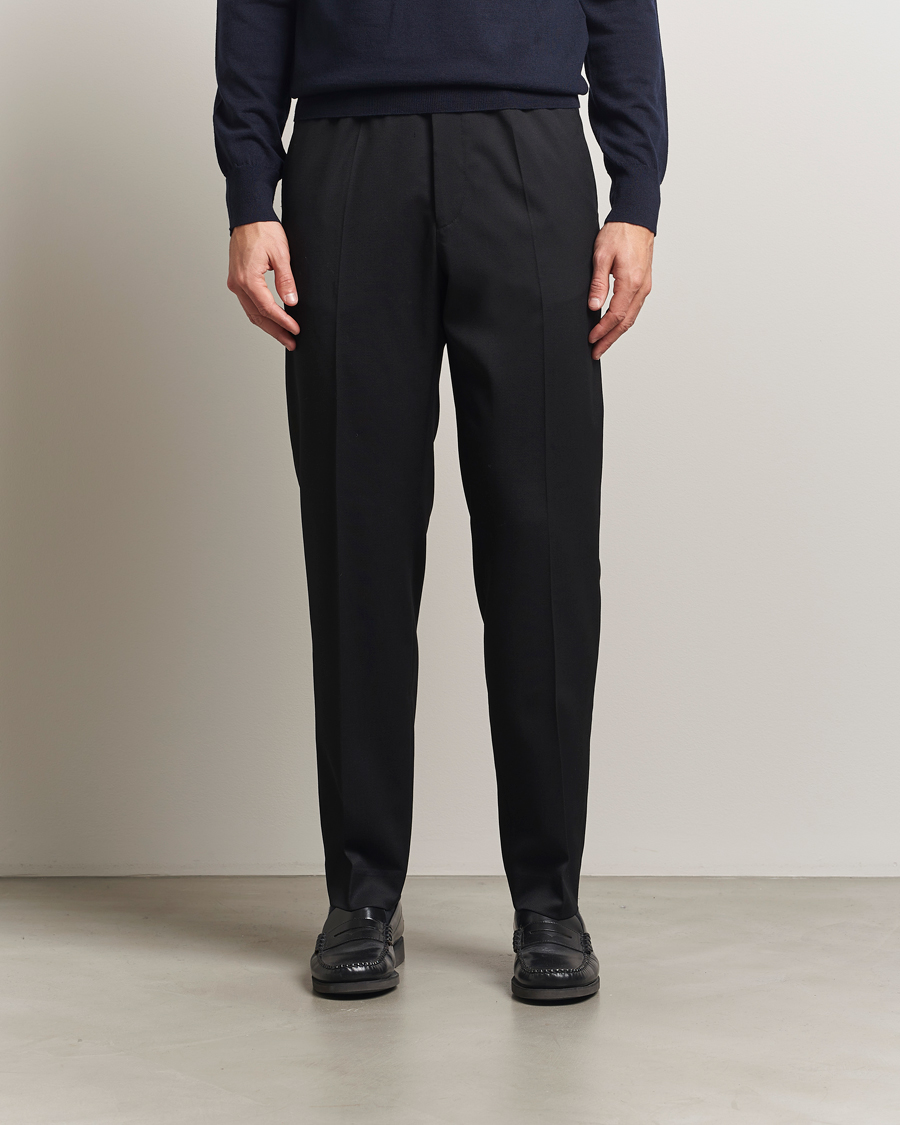 Herr | Byxor | Filippa K | Relaxed Terry Wool Trousers Black