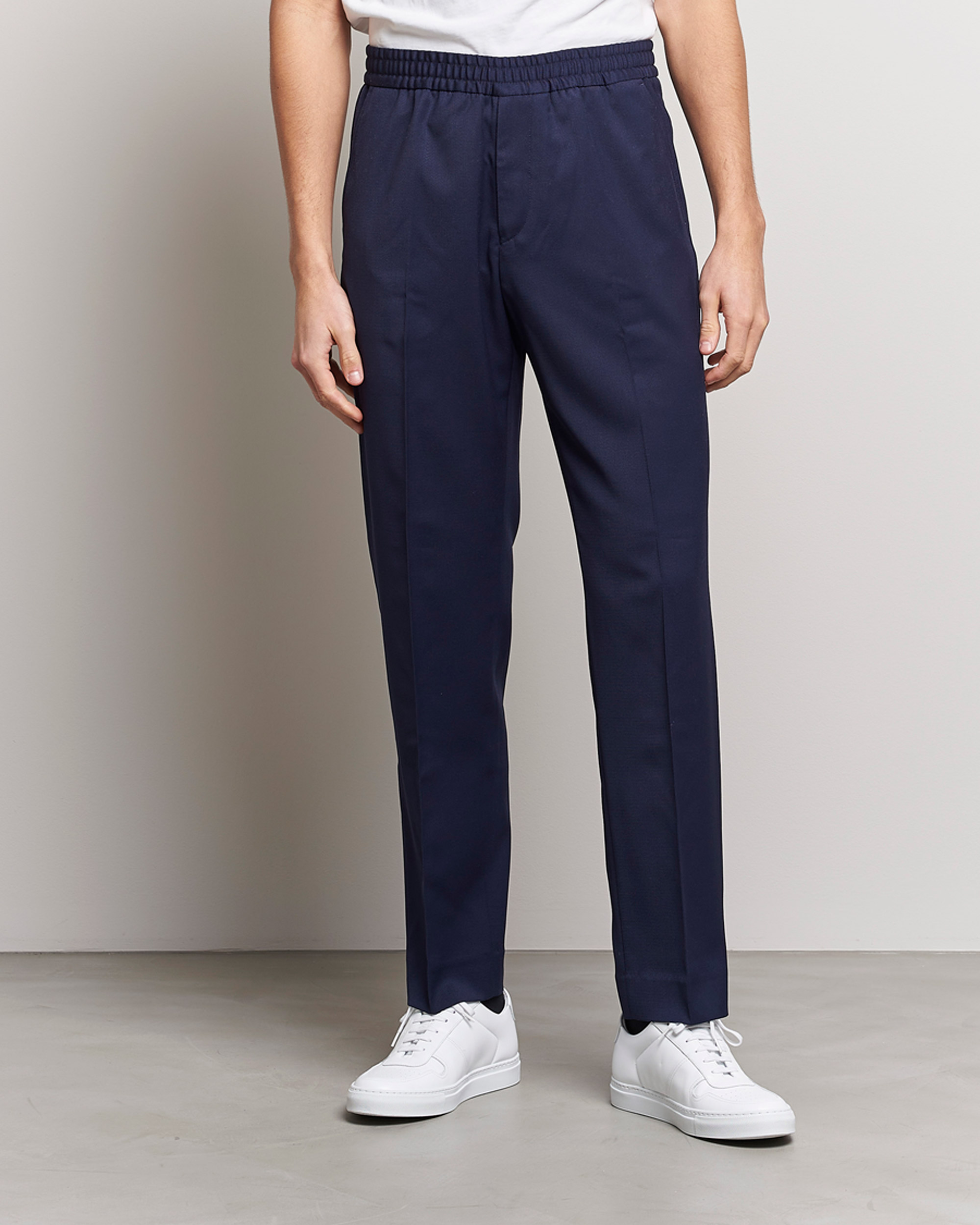 Herr | Byxor | Filippa K | Relaxed Terry Wool Trousers French Navy