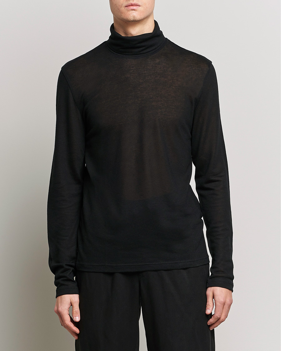 Herr | Tröjor | Filippa K | Jersey Lyocell Turtleneck Black