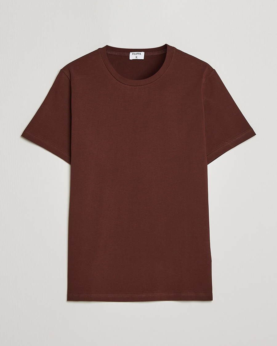 Herr | T-Shirts | Filippa K | Stretch Cotton Tee Brown