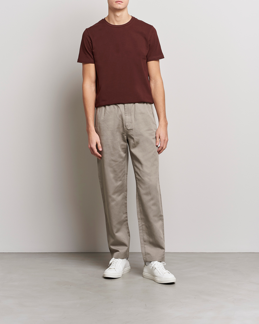 Herr | T-Shirts | Filippa K | Stretch Cotton Tee Brown