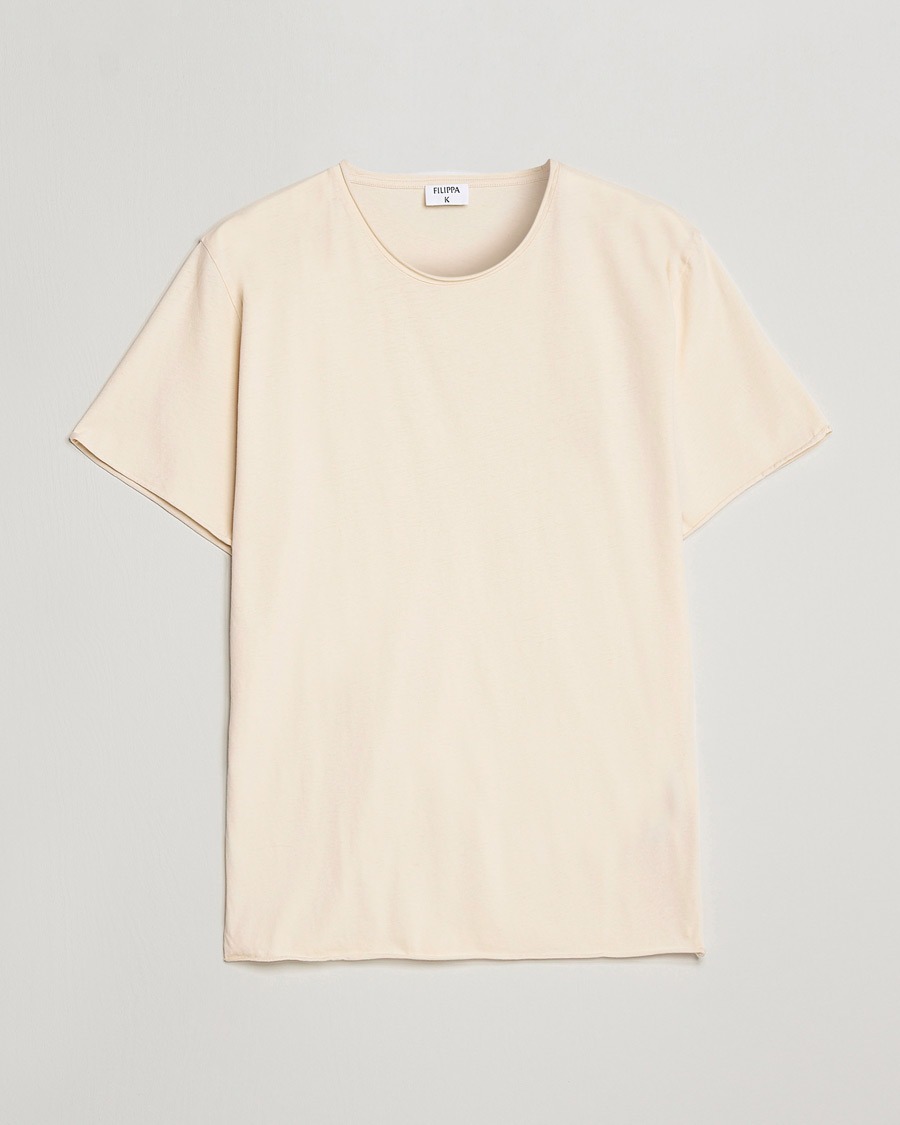 Herr | T-Shirts | Filippa K | Roll Neck Tee Vanilla