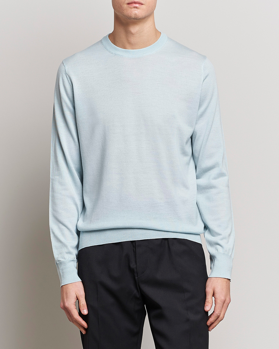 Herr | Pullover rundhals | Filippa K | Merino Sweater Aqua