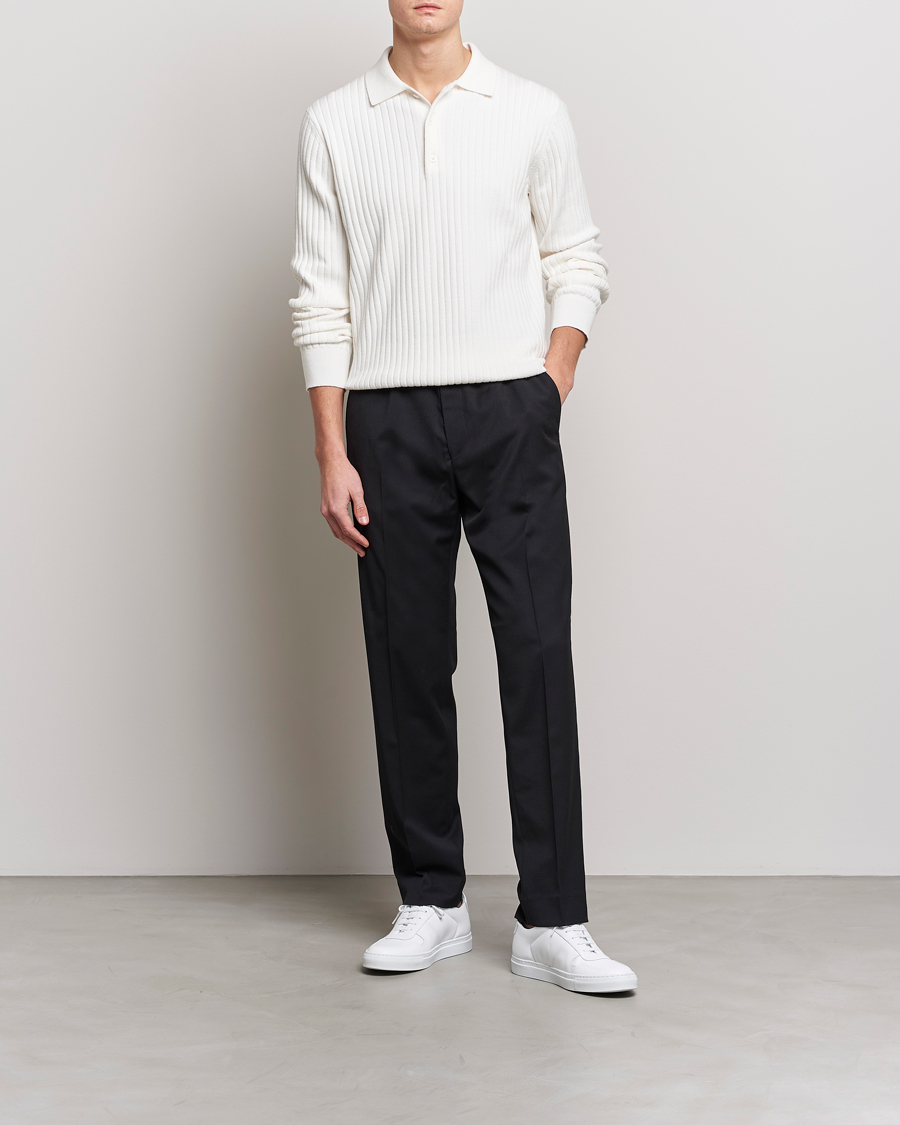 Herr | Tröjor | Filippa K | Knitted Polo Shirt White