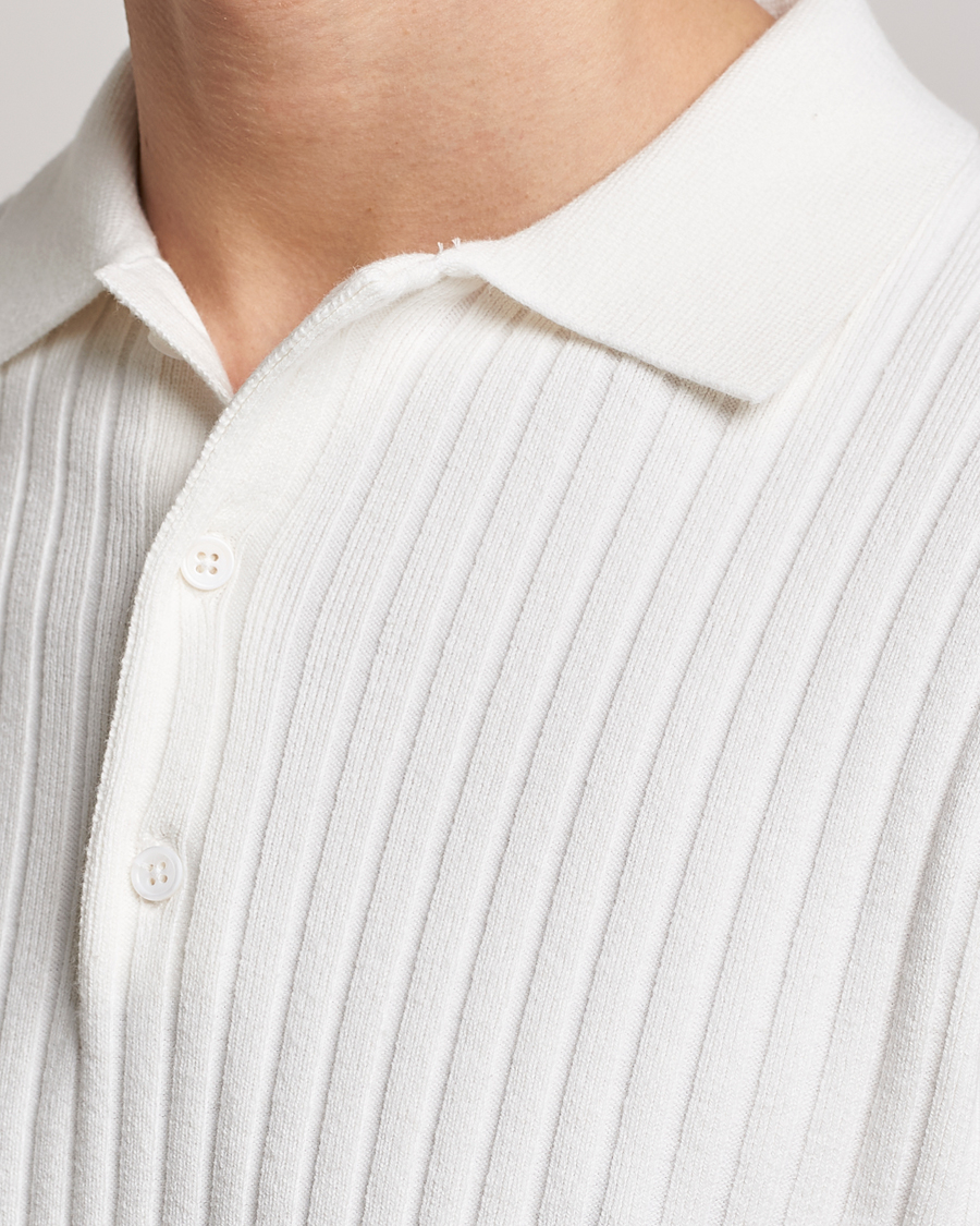 Herr | Tröjor | Filippa K | Knitted Polo Shirt White