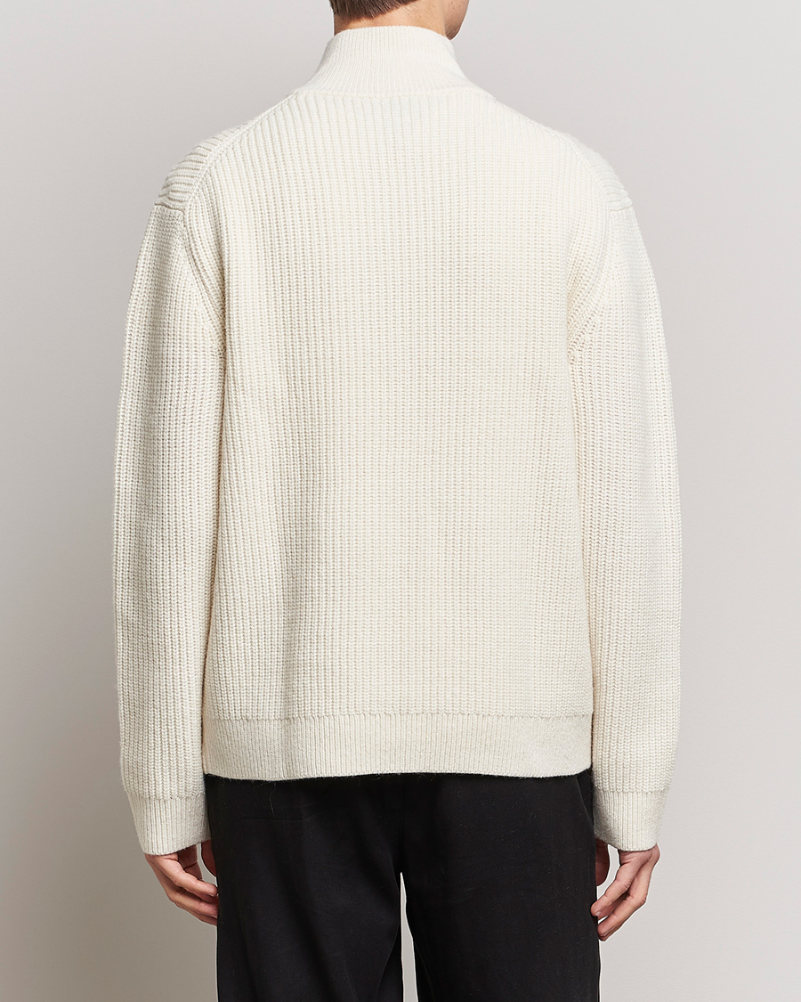 Herr | Tröjor | Filippa K | Half Zip Sweater Off White