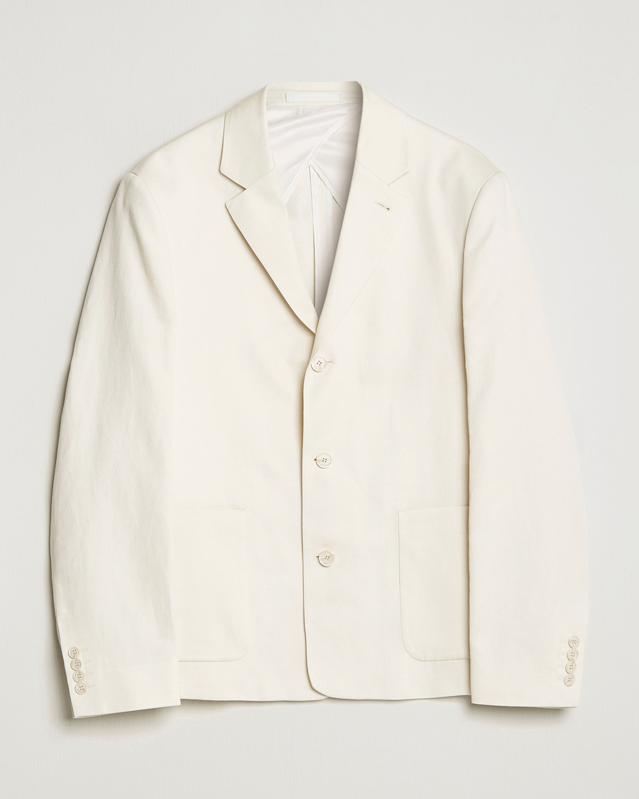 Herr | Kavajer | Filippa K | Cotton Linen Blazer Bone White