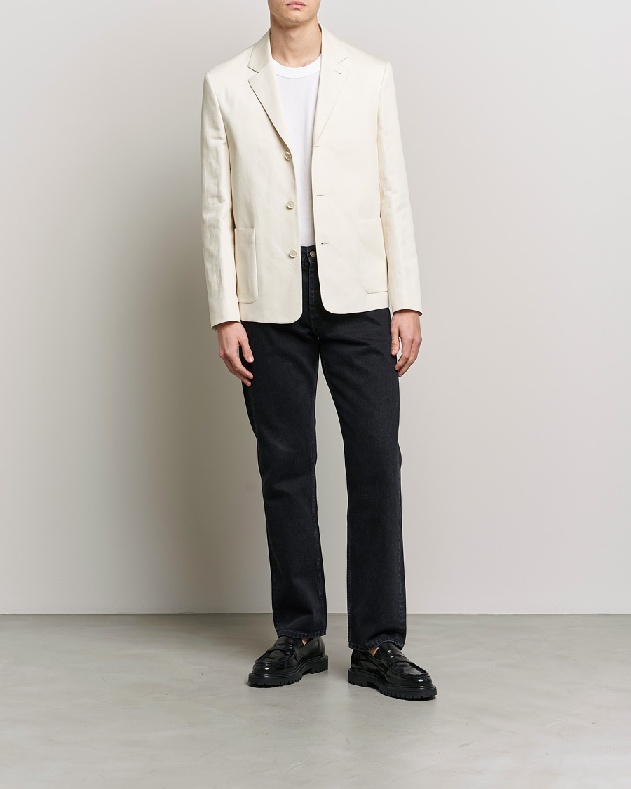 Herr | Kavajer | Filippa K | Cotton Linen Blazer Bone White