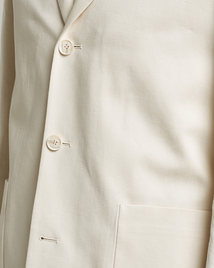 Herr | Kavajer | Filippa K | Cotton Linen Blazer Bone White